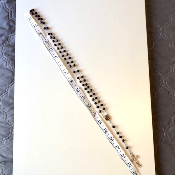 Rosary Beads - Brown and Silver - Picture 5 of 5